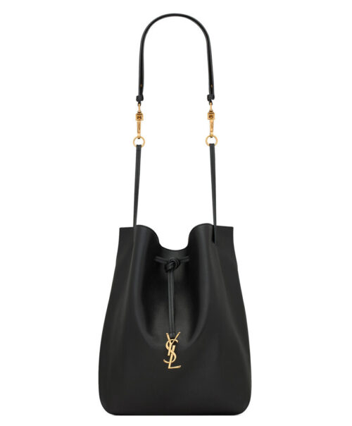 Saint Laurent Paris Vii Pochon In Lambskin Black